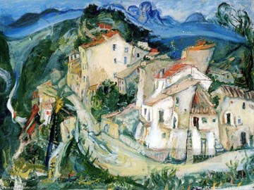 Landscapes Painting - View of Cagnes Chaim Soutine cityscape city scenes